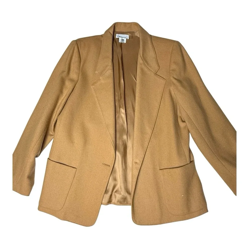 VTG Devon Womens Pure Wool‎ Blazer Size 12 Equestrian Career Minimalist